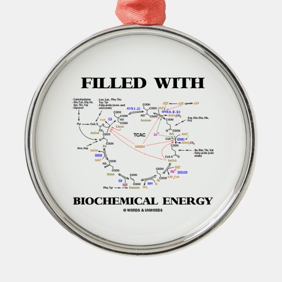 Filled With Biochemical Energy (Krebs Cycle) Metal Ornament