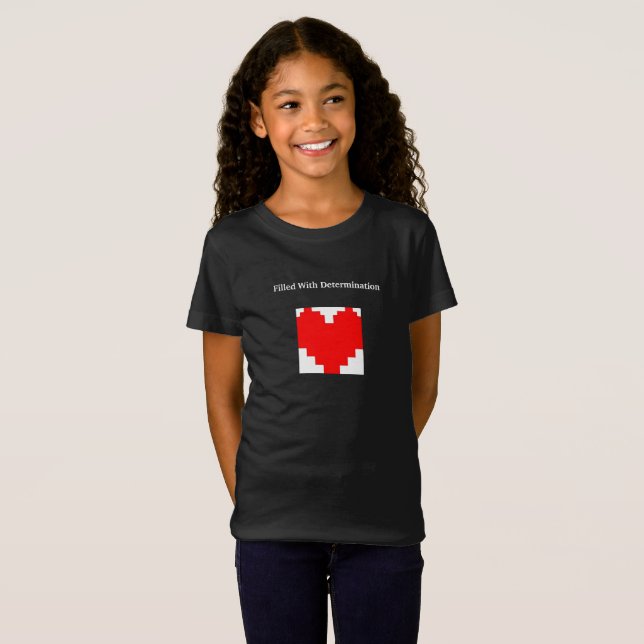 Filled with Determination Heart Fan Art Shirt (Front Full)