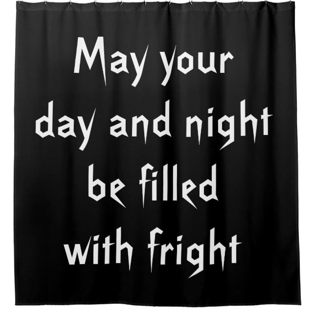 Filled with Fright Halloween Shower Curtain (Front)