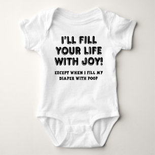 Filled With Joy And Poop Funny Romper