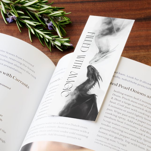 Filled with magic Dragon fantasy design Bookmarks (Book)