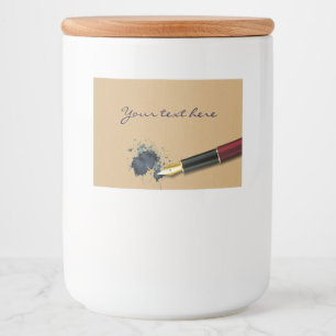 Filler Fountain Pen with Ink Blot - Food Label