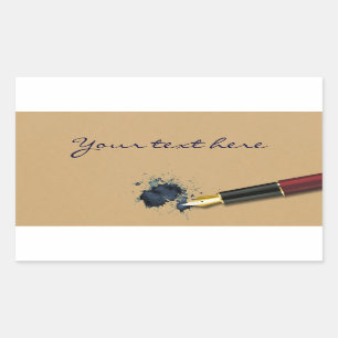 Filler Fountain Pen with Ink Blot - Sticker