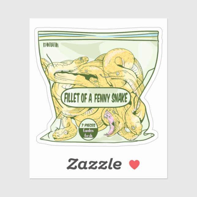 FILLET OF A FENNY SNAKE Macbeth Sticker (Sheet)