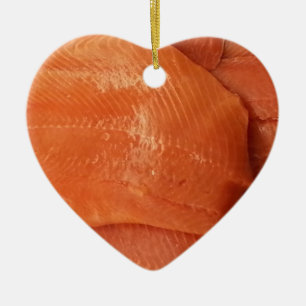 Filleted Salmon Ceramic Ornament