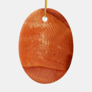 Filleted Salmon Ceramic Ornament