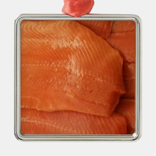 Filleted Salmon Metal Ornament