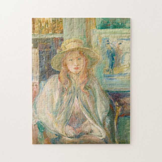 Fillette au Chapeau de Paille | Berthe Morisot Jigsaw Puzzle (Vertical)