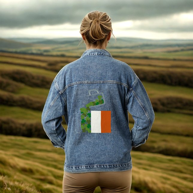 Filling Ireland's Flag Denim Jacket (Creator Uploaded)