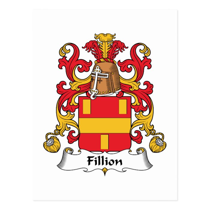 Fillion Family Crest Postcard