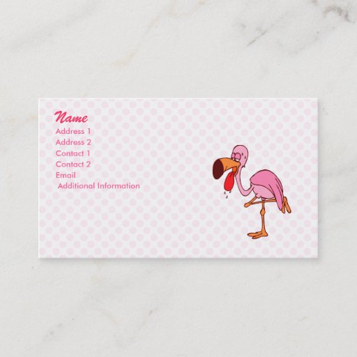 Customizable Fillip Flamingo Business Card Template