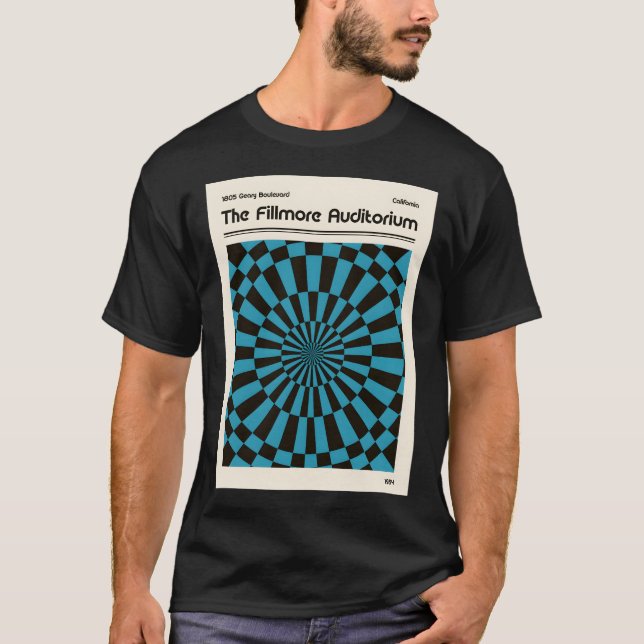 Fillmore Auditorium Retro Art  T-Shirt (Front)