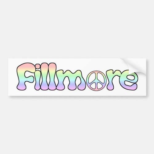Fillmore California Peace Bumper Sticker