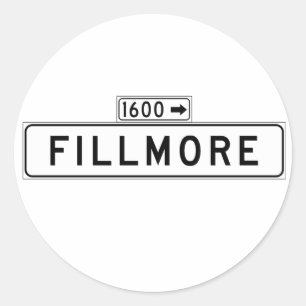 Fillmore St., San Francisco Street Sign Classic Round Sticker