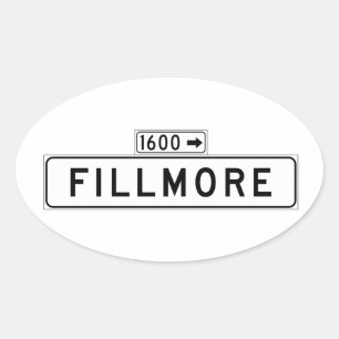 Fillmore St., San Francisco Street Sign Oval Sticker