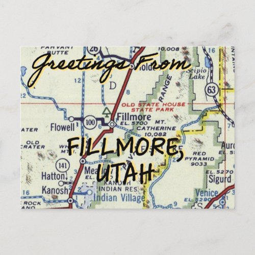 Fillmore Utah Vintage Postcard