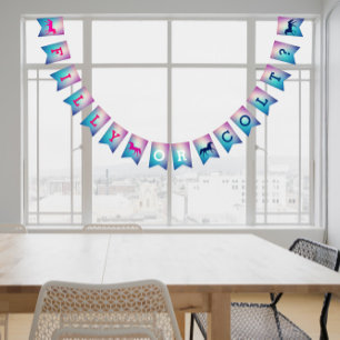 Filly Or Colt Pink and Blue Gender Reveal Bunting Bunting Flags