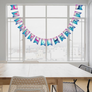 Filly Or Colt Pink And Blue Gender Reveal  Bunting Bunting Flags by DakotaInspired at Zazzle