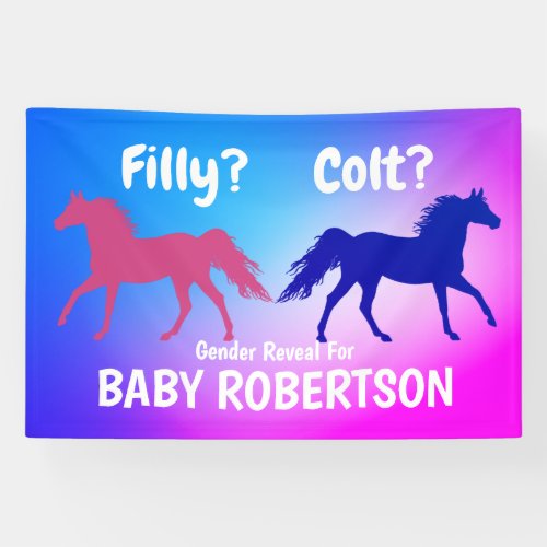 Filly Or Colt Western Style  Banner