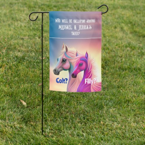 Filly Or Colt Western Style  Garden Flag