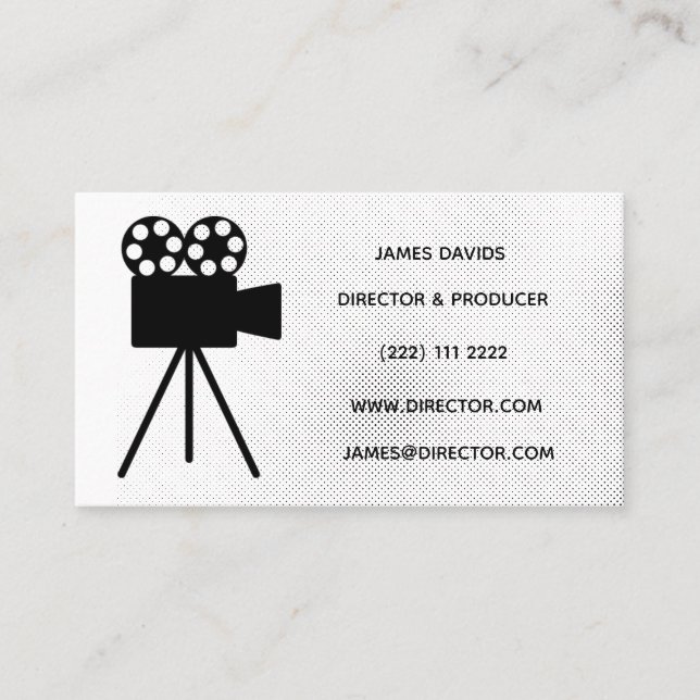 FIlm and video  themed business card (Front)