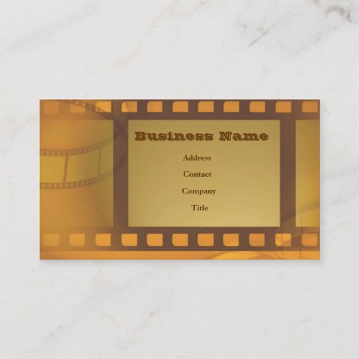 Customizable Film Art Business Card Templates
