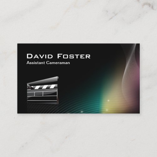 Film Assistant Cameraman Director Business Card Template