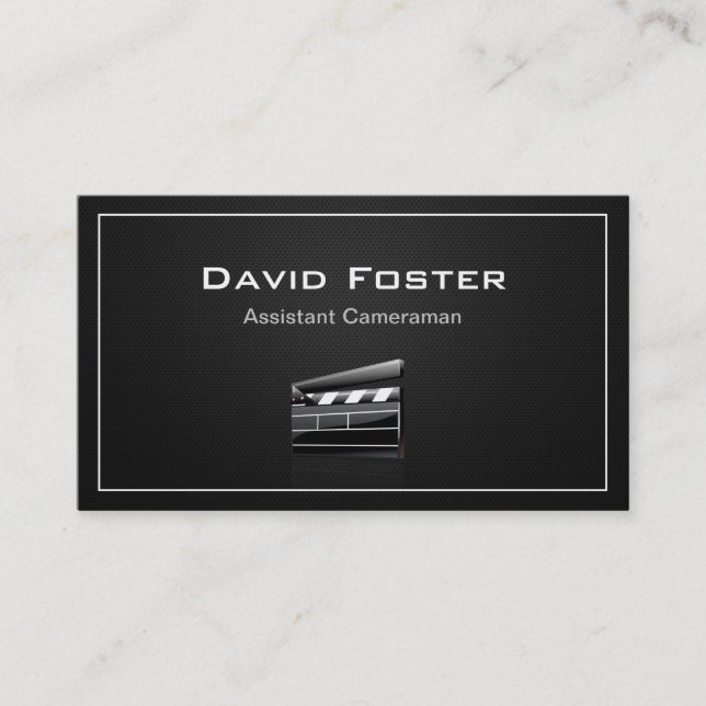Film Assistant Cameraman Director Business Card (Front)