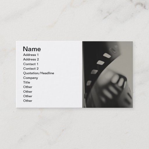 Customizable Film Background Business Card