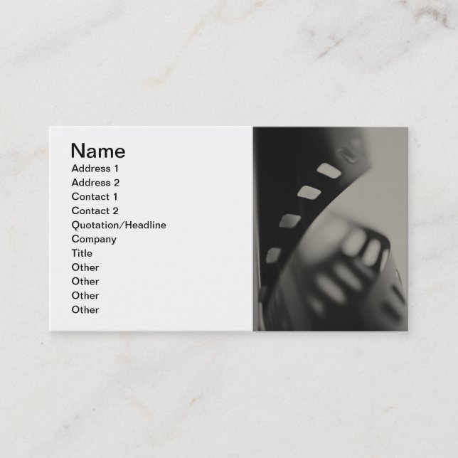 Film Background Business Card (Front)