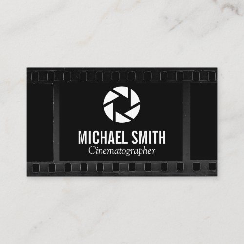 Film Background  Camera Lens Icon Business Card