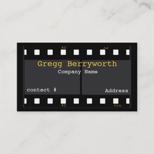 Customizable Film Business Card