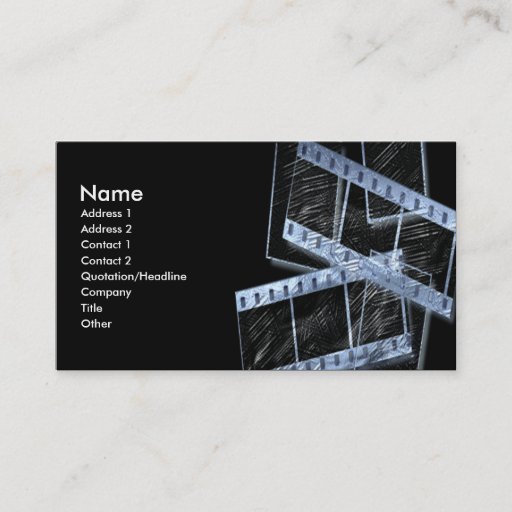Customizable film Business card
