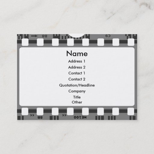 Customizable film Business card