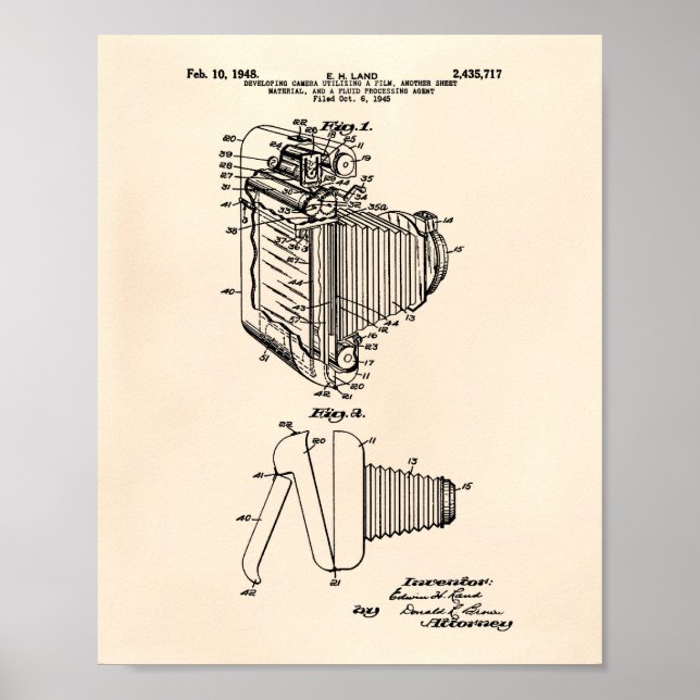 Film Camera 1948 Patent Art - Old Peper Poster (Front)