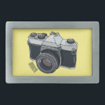 Film camera cartoon illustration belt buckle<br><div class="desc">Film camera cartoon illustration</div>