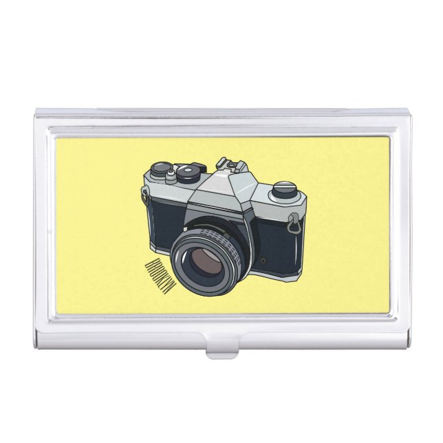 Film camera cartoon illustration business card case (Front)