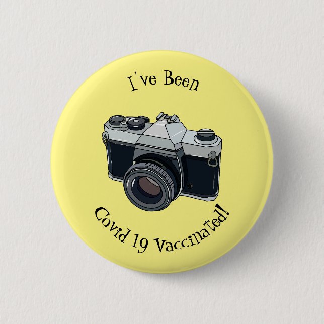 Film camera cartoon illustration button (Front)