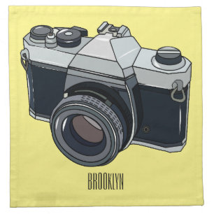 Film camera cartoon illustration cloth napkin