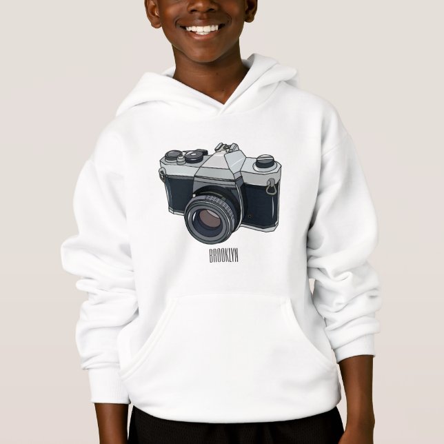 Film camera cartoon illustration hoodie (Front)