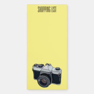 Film camera cartoon illustration magnetic notepad