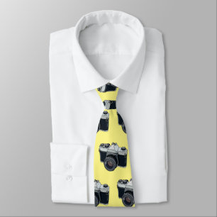 Film camera cartoon illustration neck tie