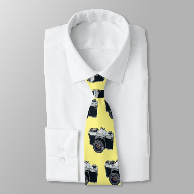 Film camera cartoon illustration neck tie (Tied)
