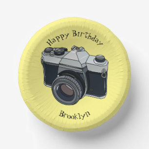 Film camera cartoon illustration paper bowls