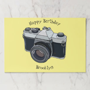 Film camera cartoon illustration paper pad