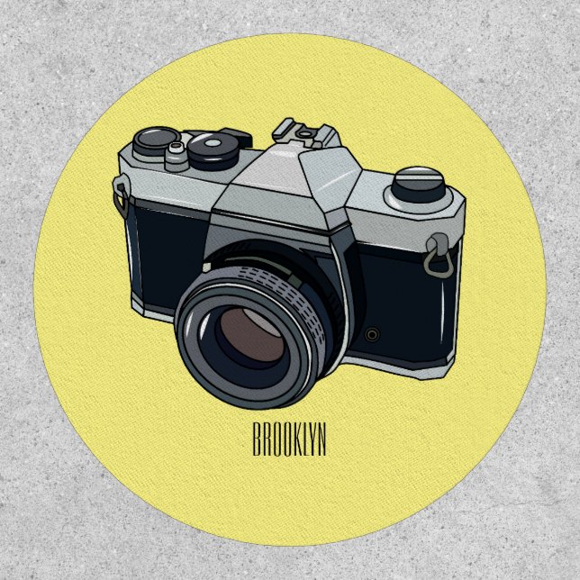 Film camera cartoon illustration patch (Front)