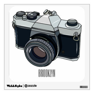 Film camera cartoon illustration wall decal