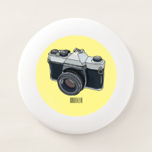 Film camera cartoon illustration Wham-O frisbee