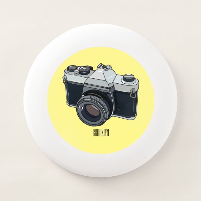 Film camera cartoon illustration Wham-O frisbee (Front)