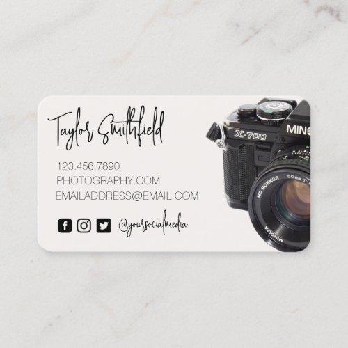 Film Camera Photography Business Card
